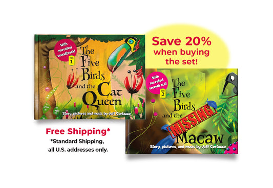 2-Book Set: The Five Birds and the Cat Queen AND The Five Birds and the Missing Macaw